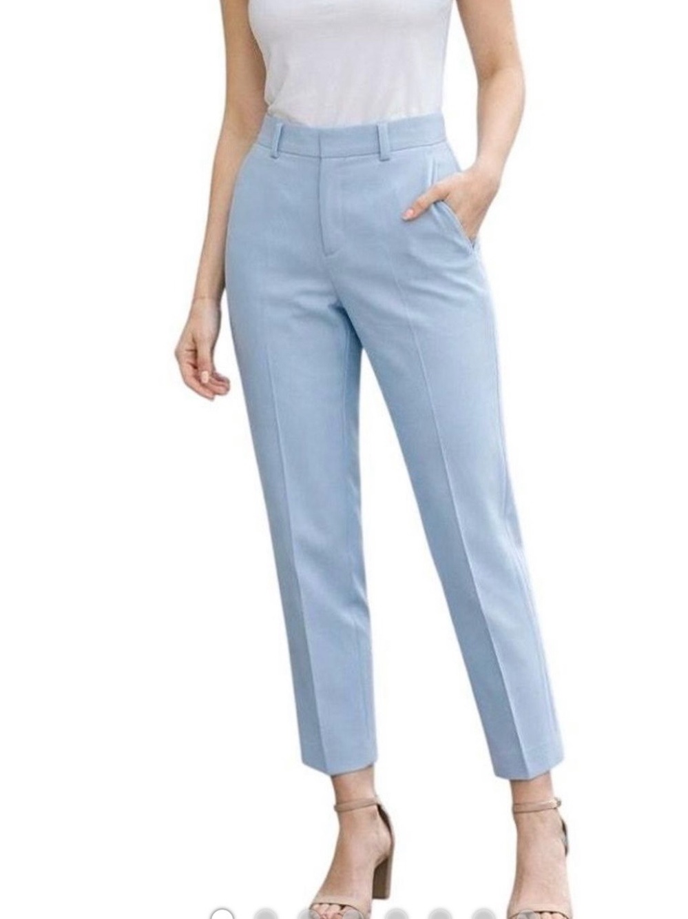 Banana Republic Avery Fit Ankle Trousers in Light Powder Blue